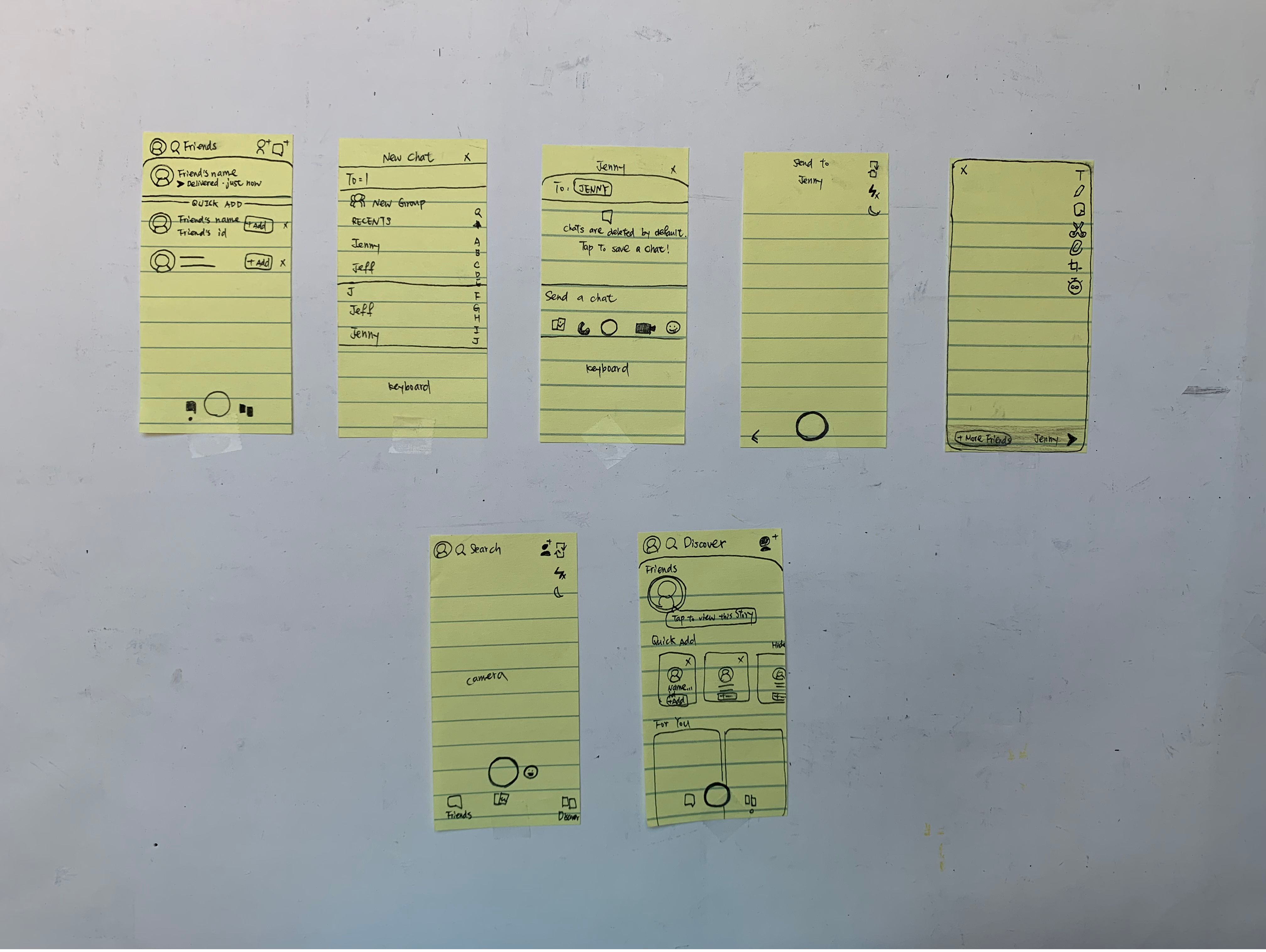Deconstructing the screens used in the Snapchat app