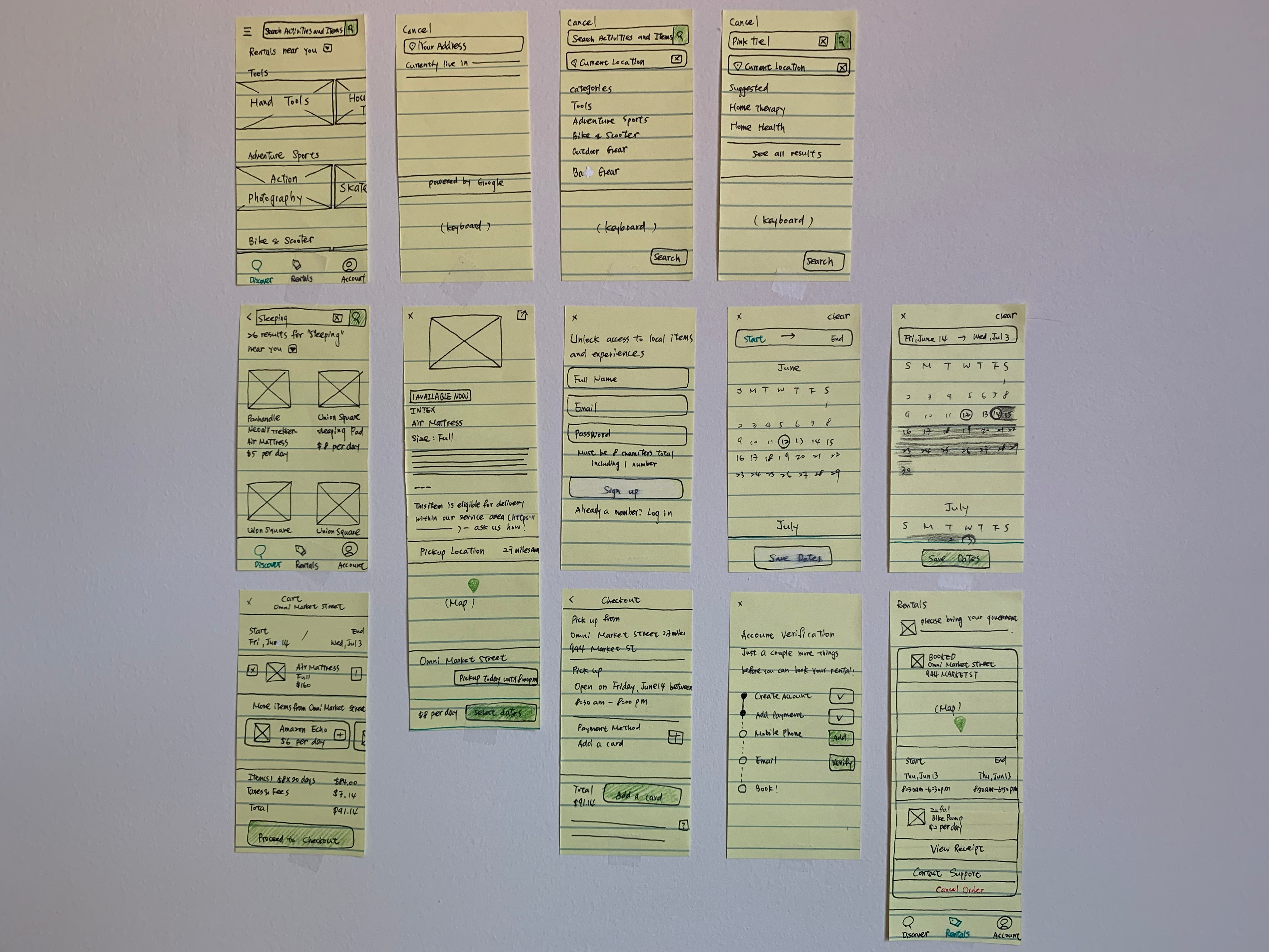 Deconstructing the screens used in the Omni app